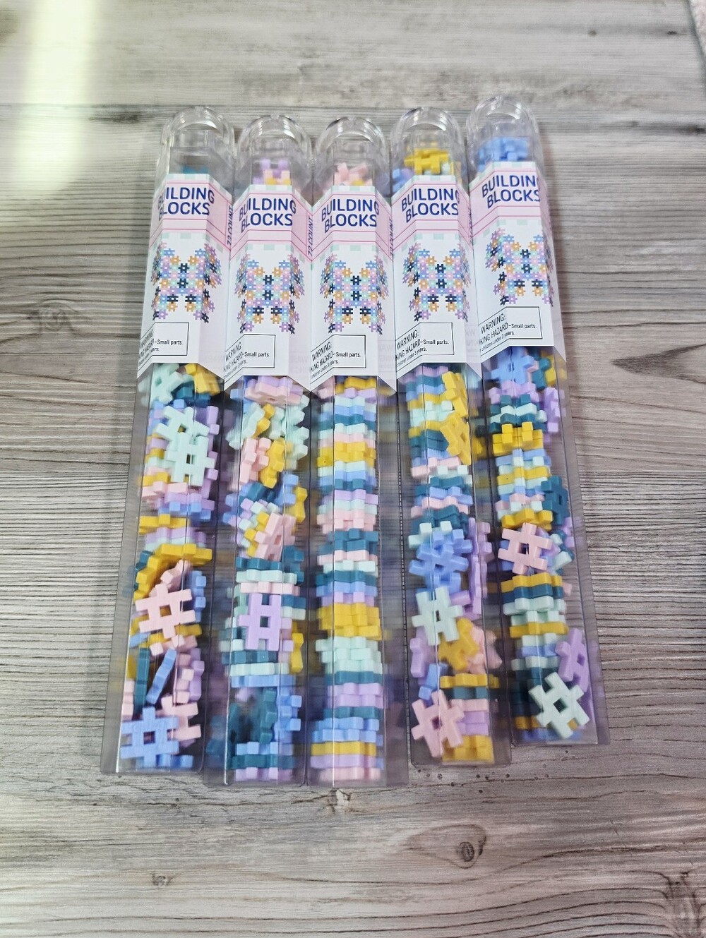 Target Bullseye Playground Kids Hashtag Building Blocks Bundle - Pastel Colors